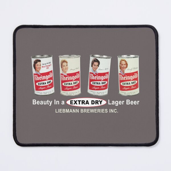 Item preview, Rheingold Beer Miss Rheingold Cans - Designed for dark items designed and sold by pineapplepink.