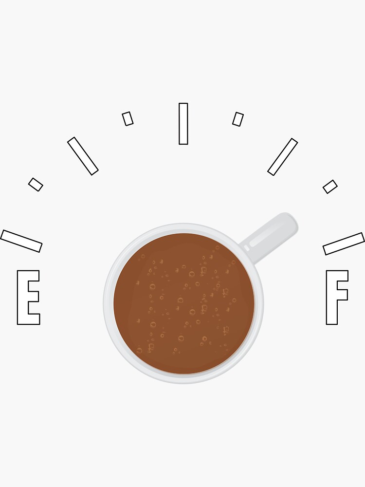 Caffeine Meter Sticker For Sale By Ayyax Redbubble