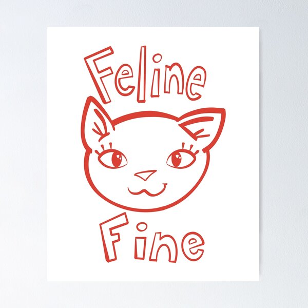 Item preview, Feline Fine Kitty Cat illustration designed and sold by SubtleSplit.