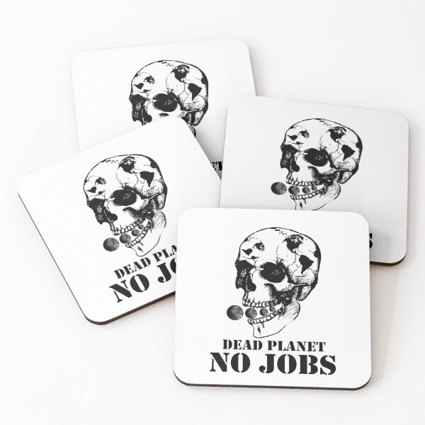 Item preview, No Jobs on a Dead Planet Earth eaten by a skull designed and sold by Manoroma.