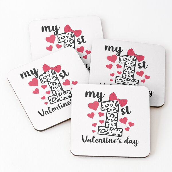 Item preview, My First Valentine's day Leopard Cute 1st Valentines Baby designed and sold by clothesy7.