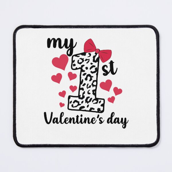 Item preview, My First Valentine's day Leopard Cute 1st Valentines Baby designed and sold by clothesy7.