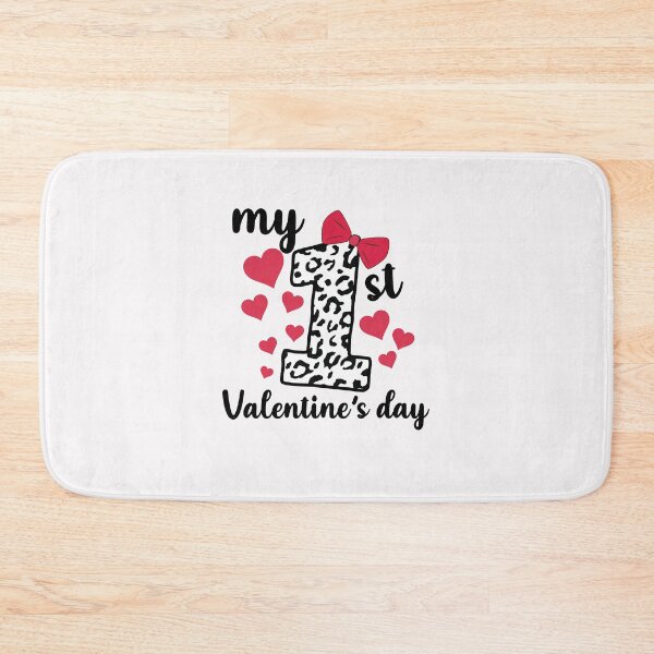 Item preview, My First Valentine's day Leopard Cute 1st Valentines Baby designed and sold by clothesy7.
