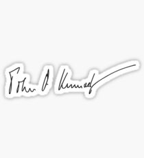 jfk signature Sticker
