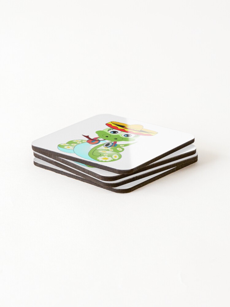 Thumbnail 4 of 5, Coasters (Set of 4), Crypto Python designed and sold by tahah12.