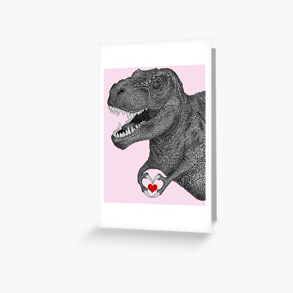 Rex  Dinosaur Lovely Colourful Grandson Birthday Card with a T