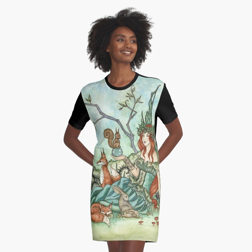 Item preview, Graphic T-Shirt Dress designed and sold by AmyBrownArt.