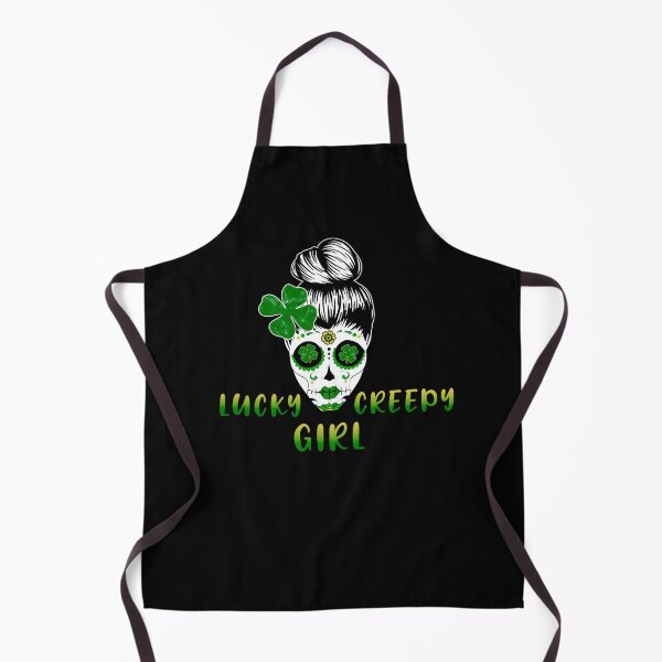 Item preview, Lucky Creepy Girl St Patricks Day Sugar Skull designed and sold by Fran Fryberg.