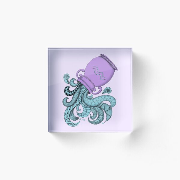 Aquarius - Purple Acrylic Block