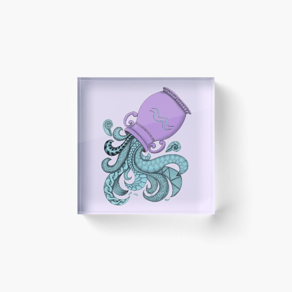 Aquarius - Purple Acrylic Block
