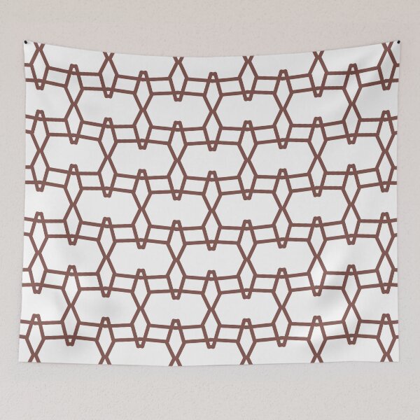 Item preview, Dark Red and White Tessellation Line Pattern 9 Pairs DE 2022 Popular Color Revival Red DET441 designed and sold by ColorOfTheYears.