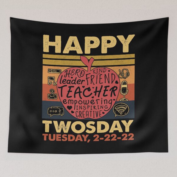 Item preview, Teacher Happy Twosday  22222  designed and sold by NesArt.