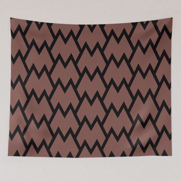 Item preview, Black and Dark Red Tessellation Line Pattern 18 Pairs DE 2022 Popular Color Revival Red DET441 designed and sold by ColorOfTheYears.