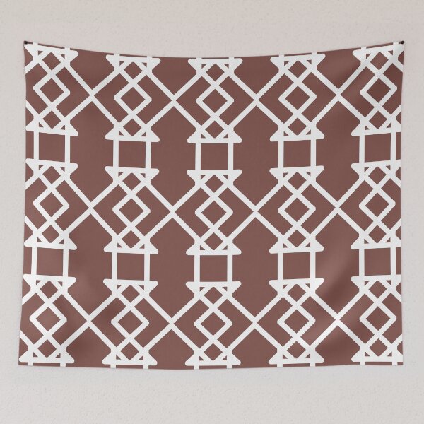 Artikelvorschau, Dark Red and White Tessellation Line Pattern 27 Pairs DE 2022 Popular Color Revival Red DET441 entworfen und verkauft von ColorOfTheYears.