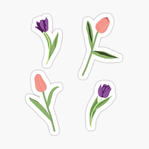 Tranquil Tulips Sticker
