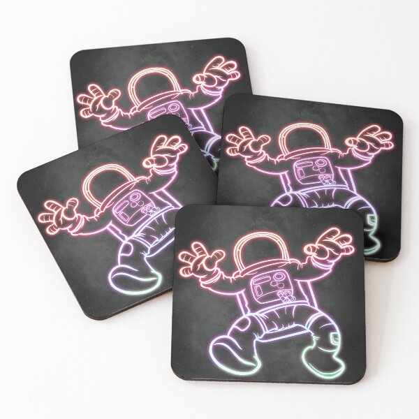 Item preview, Neon Falling Astronaut  designed and sold by Hola Ilustra.