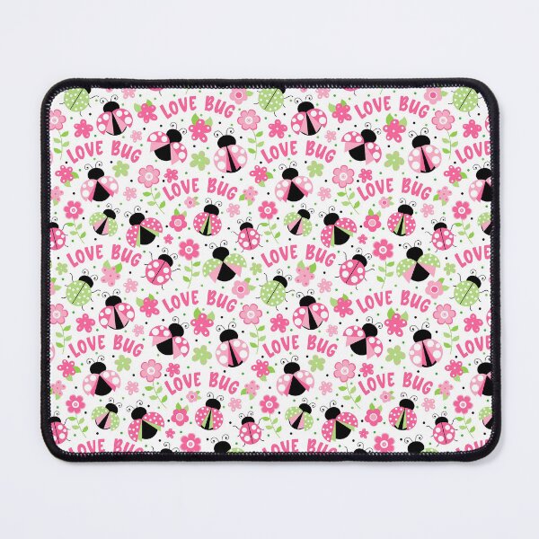 Item preview, Love Bug Ladybugs and Flowers in Pink and Green designed and sold by KrisInStitches.