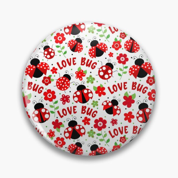 Item preview, Love Bug Ladybugs and Flowers in Red and Green designed and sold by KrisInStitches.