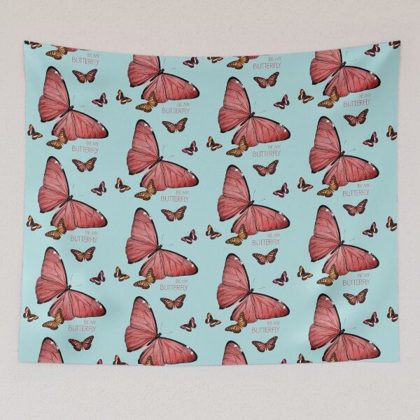 Item preview, Red butterflies with floral elements designed and sold by angelisart.