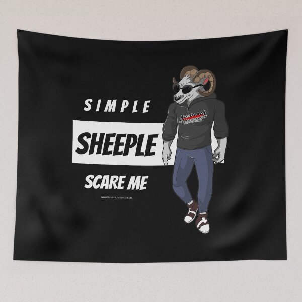Item preview, Simple Sheeple Scare Me Funny Truther designed and sold by BlackSheepEllis.
