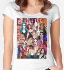Adore Delano Collage Women's Fitted Scoop T-Shirt