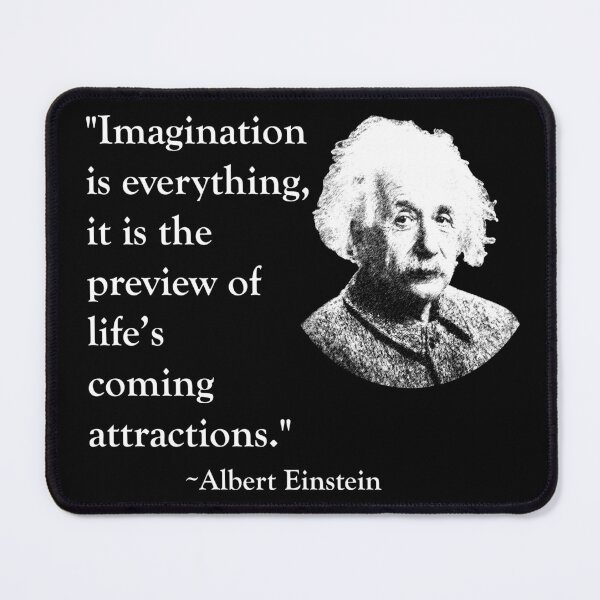 Item preview, Einstein Imagination Quote designed and sold by weirdrelatives.
