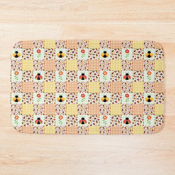 Item preview, Love Bug Ladybugs and Flowers Patchwork designed and sold by KrisInStitches.