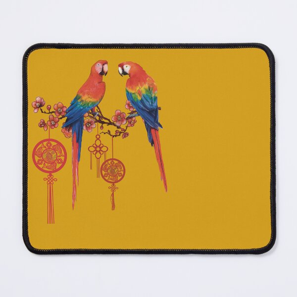 Item preview, happy chinese new year macaw parrot digital watercolor painting designed and sold by Apostrophe8.