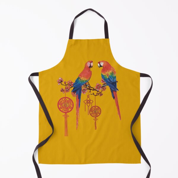 Item preview, happy chinese new year macaw parrot digital watercolor painting designed and sold by EWIKA By Ekawit.