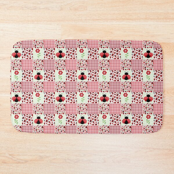 Item preview, Love Bug Ladybugs and Flowers Patchwork designed and sold by KrisInStitches.