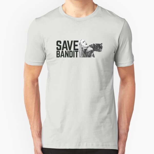 SAVE BANDIT - Angela's Cat Needs a Rescue Slim Fit T-Shirt