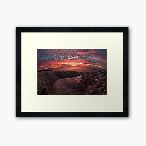 Mt Oberon sunset Framed Art Print