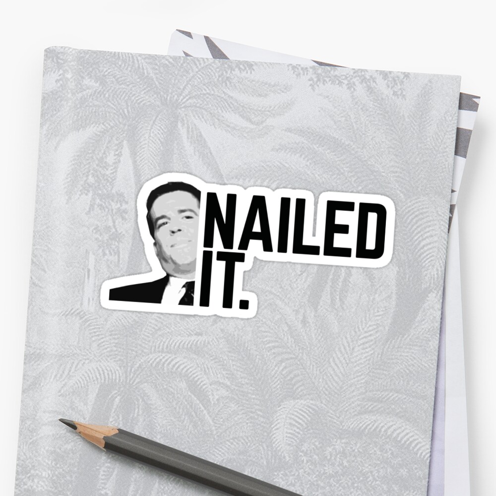 Andy Nailed It Meme Sticker By Theofficememe Redbubble