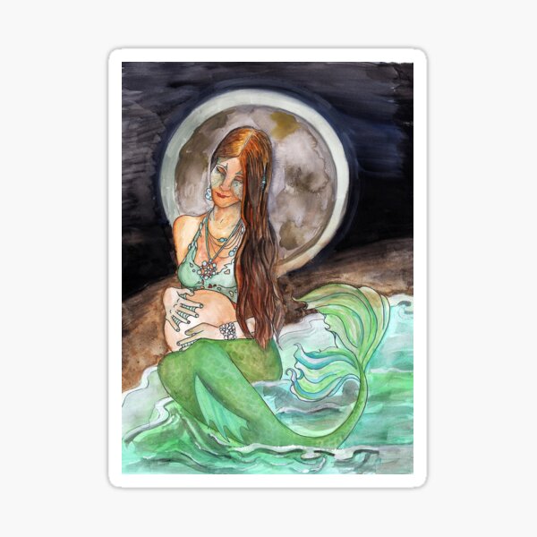 Item preview, Maternal Moon Mermaid designed and sold by DellaMorteArts.