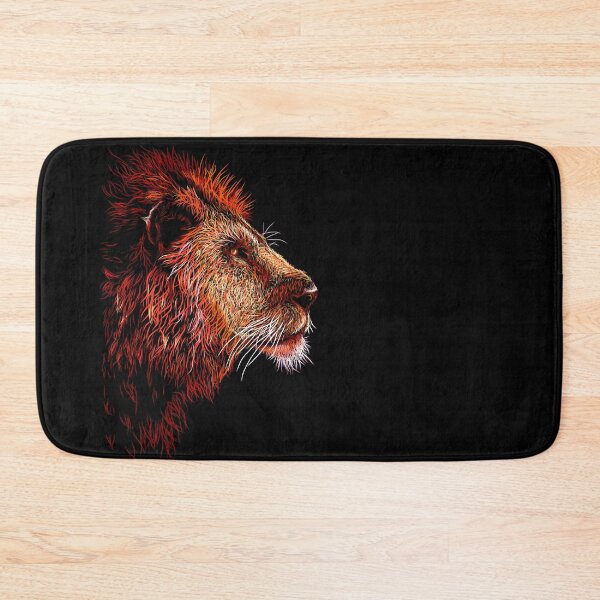 Item preview, Abstract neon colored lion designed and sold by Bcolors.