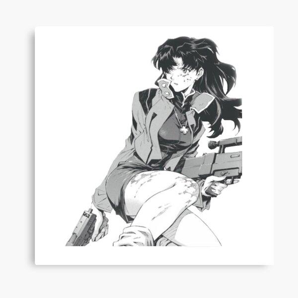 Misato Katsuragi- Neon Genesis Evangelion Canvas Print for Sale by Mr  Sticker