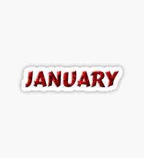 January Garnet Sticker
