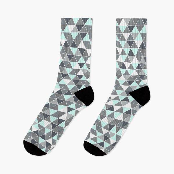 Item preview, Modern geometric mint triangles designed and sold by tingbysanna.