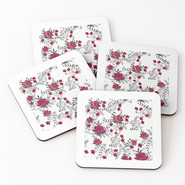 Item preview, Vintage red rose flowers designed and sold by tingbysanna.
