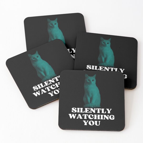 Item preview, SILENTLY WATCHING YOU - Funny Cat Pictures with Captions and Cat Sayings designed and sold by FunnyCatsFam.