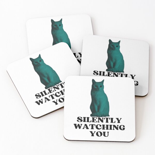 Item preview, SILENTLY WATCHING YOU - Funny Cat Pictures with Captions and Cat Sayings designed and sold by FunnyCatsFam.