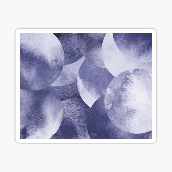 Item preview, Round Spheres Watercolor Circles Purple Blue Very Peri Calm Monochrome Interior Decor I designed and sold by Irina Sztukowski.