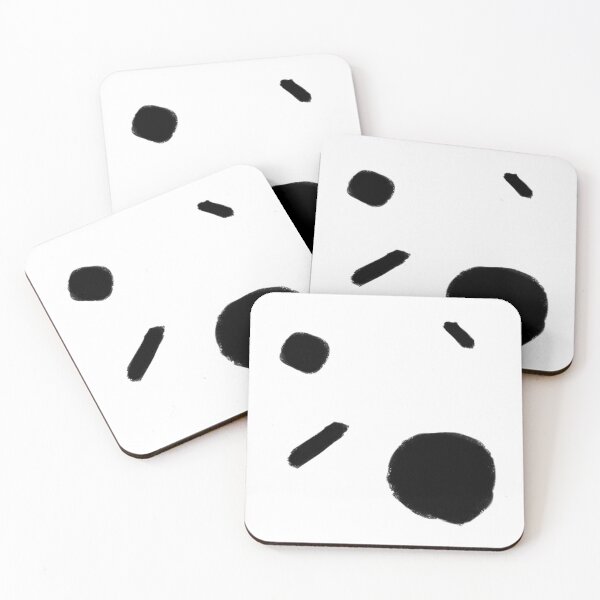 Item preview, Dot Line Black and White Minimal Simple Cute Paint Brush Stroke Geometry Graphic Abstract Pattern Hand Painted Hand drawn style Art designed and sold by DotLinePlane.