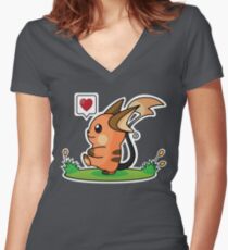 Shiny Raichu Women's Fitted V-Neck T-Shirt