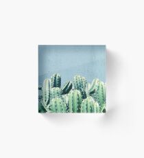 Cactus & Teal #redbubble #lifestyle Acrylic Block
