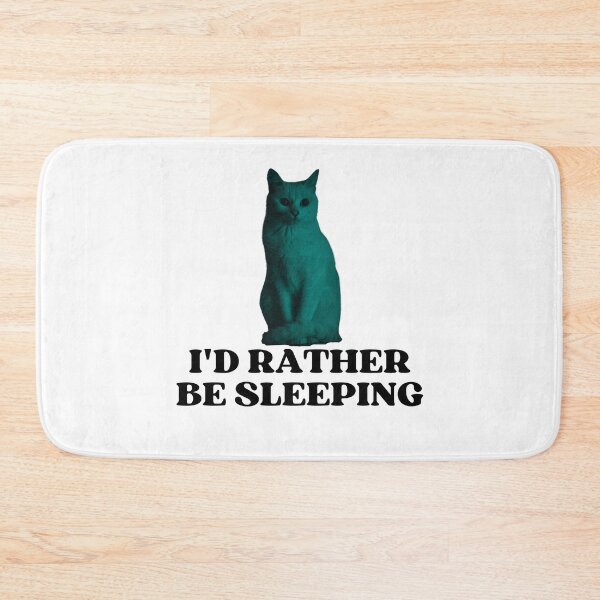 Item preview, ID RATHER BE SLEEPING - Funny Cat Pictures with Captions and Cat Sayings designed and sold by FunnyCatsFam.