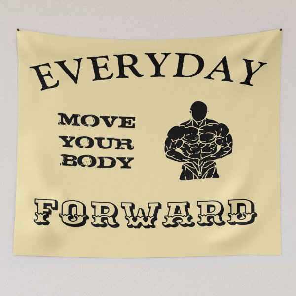 Item preview, Everyday move your body forward, motivational quote designed and sold by atktdesigns.