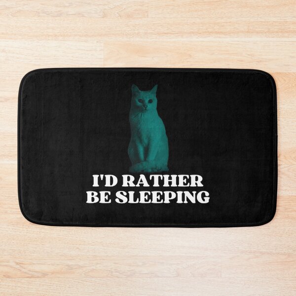 Item preview, ID RATHER BE SLEEPING - Funny Cat Pictures with Captions and Cat Sayings designed and sold by FunnyCatsFam.