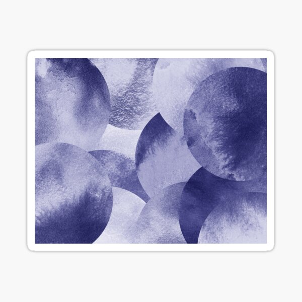 Item preview, Round Spheres Watercolor Circles Purple Blue Very Peri Calm Monochrome Interior Decor IV designed and sold by Irina Sztukowski.