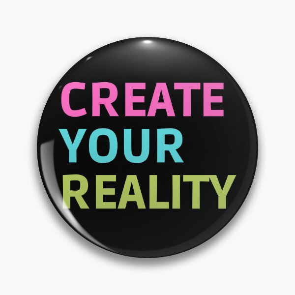 Item preview, Create your reality, inspirational colorful text design designed and sold by Designbyfia.